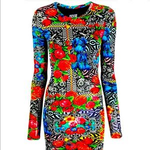 VERSACE JEANS Floral Print Dress